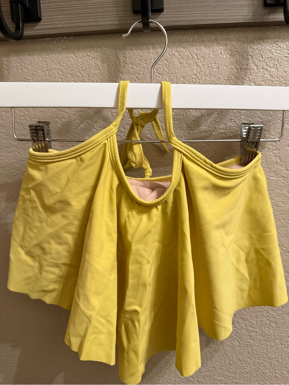 Girl’s Yellow Halter Swing Top